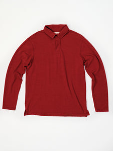 LONG SLEEVE POLO - RED